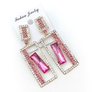 Cherryl’s Jewelry - Pink Crystal Chandelier Event Earrings Cherryl’s Jewelry - Pink Crystal Chandelier Event Earrings